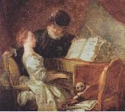 Jean Honore Fragonard The musical lesson Spain oil painting artist